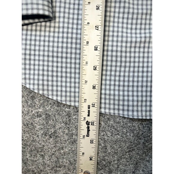 Goodfellow Co Mens Standard Fit Check Shirt Gray White Gingham Long Sleeve XXL - Picture 11 of 16